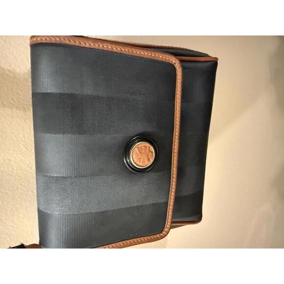 Vintage Fendi Black and Brown Women's Crossbody Bag with Adjustable Strap - Picture 1 of 8